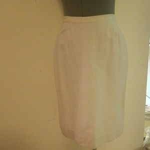 Vintage raw silk cream skirt